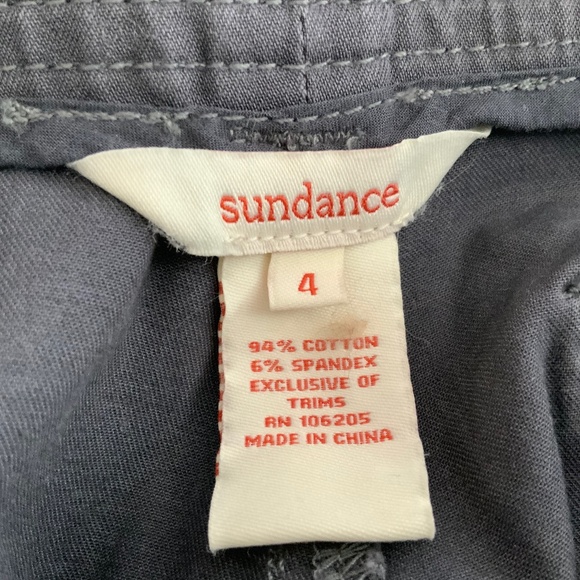 Sundance Mid Rise Straight Leg Casual Pants Patch Pocket Grey SZ 4 - Picture 10 of 13